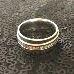 Silver engagement ring